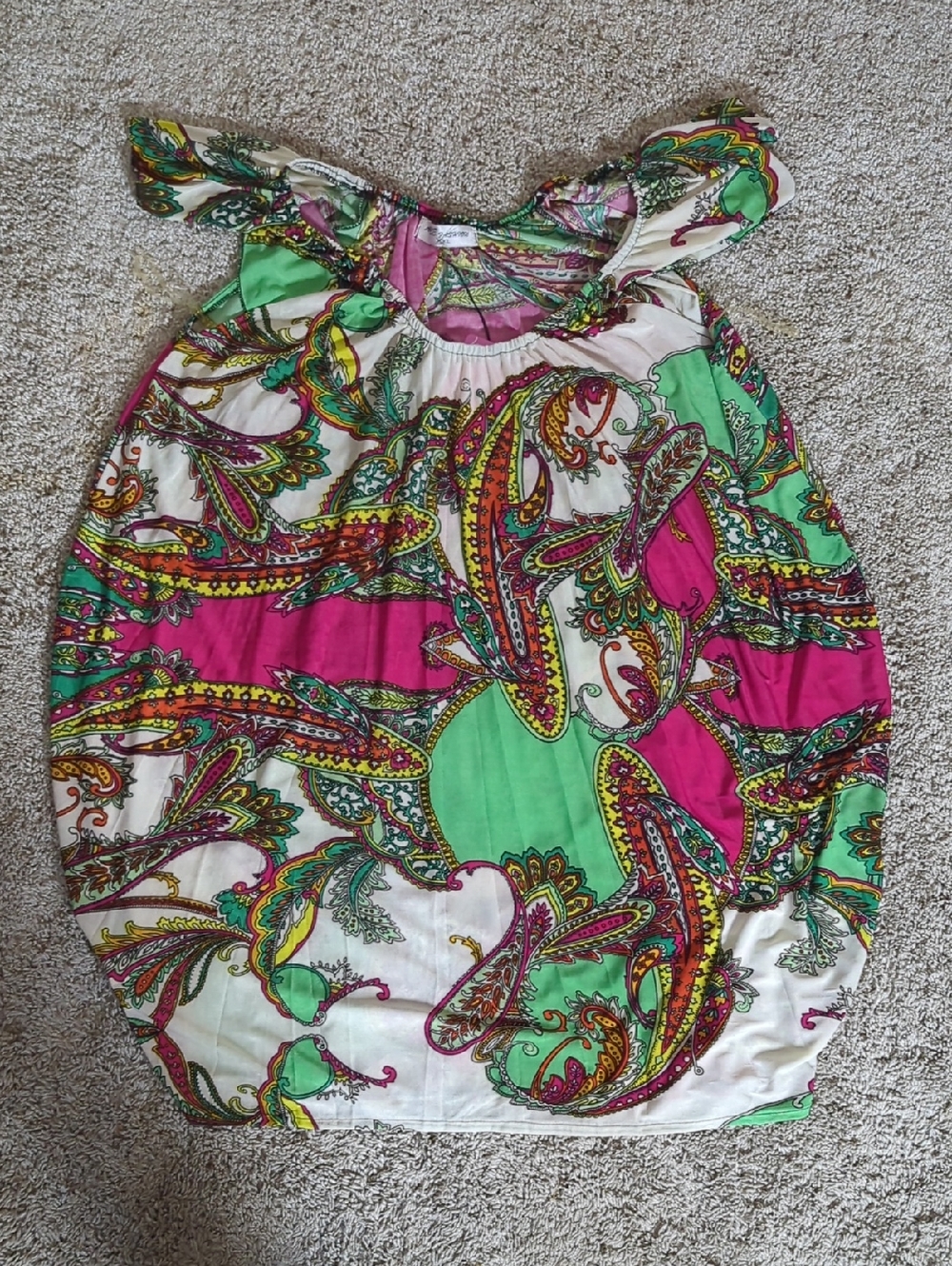 Bundle Of 3 - Silky Off-Shoulder Paisley Print Top in 3 Different Colors - Picture 4 of 6